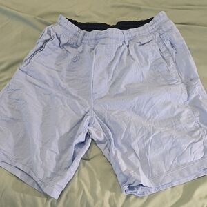 Light Blue Men's Shorts, 9 Inch, Large
